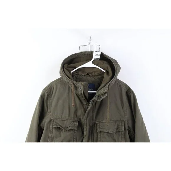 Vintage Y2K American Eagle Outfitters Mens Medium Military Field Parka Jacket